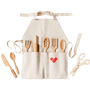 wooden toy kitchen set