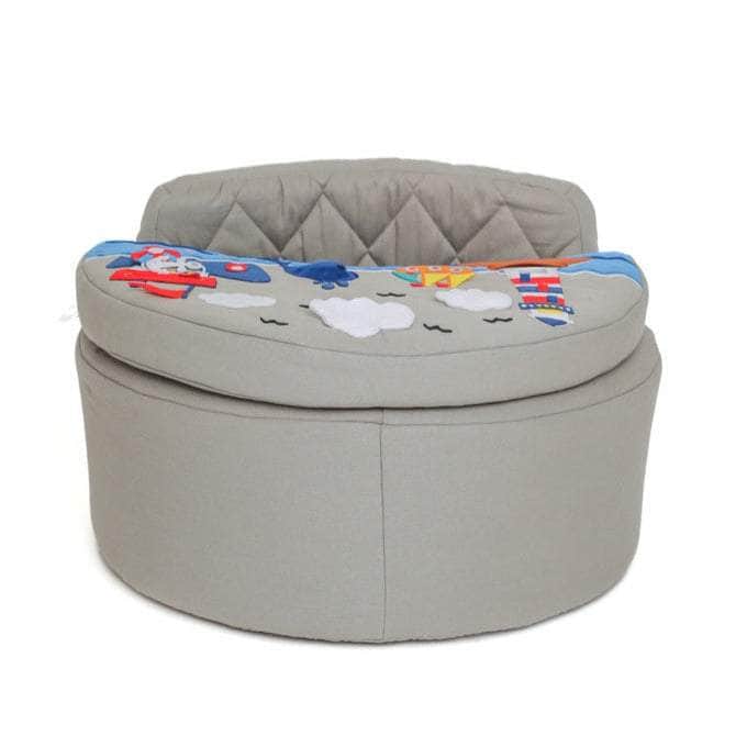 Activity armchair round Activity armchair Rondo grey with sailor cushion