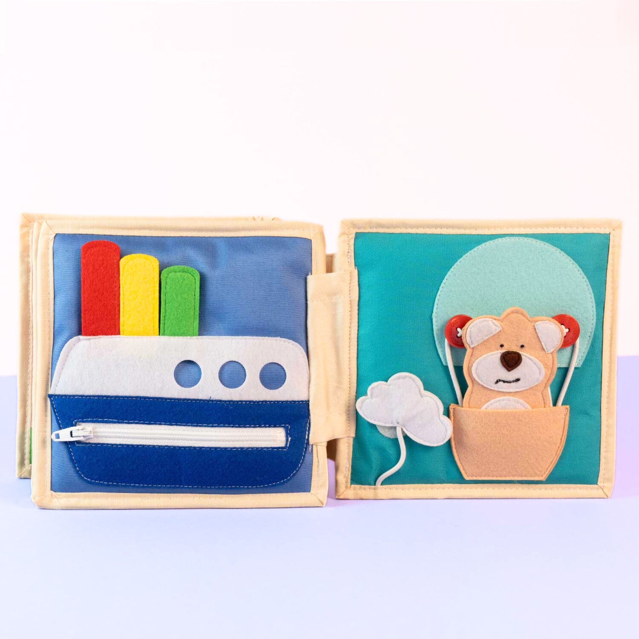 Aeroplane - 6 Pages Mini Quiet Book 