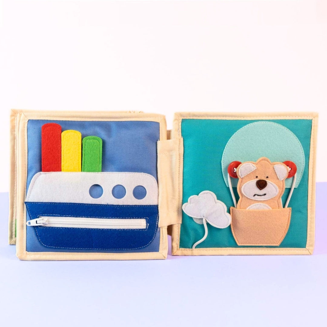 Aeroplane - 6 Pages Mini Quiet Book 