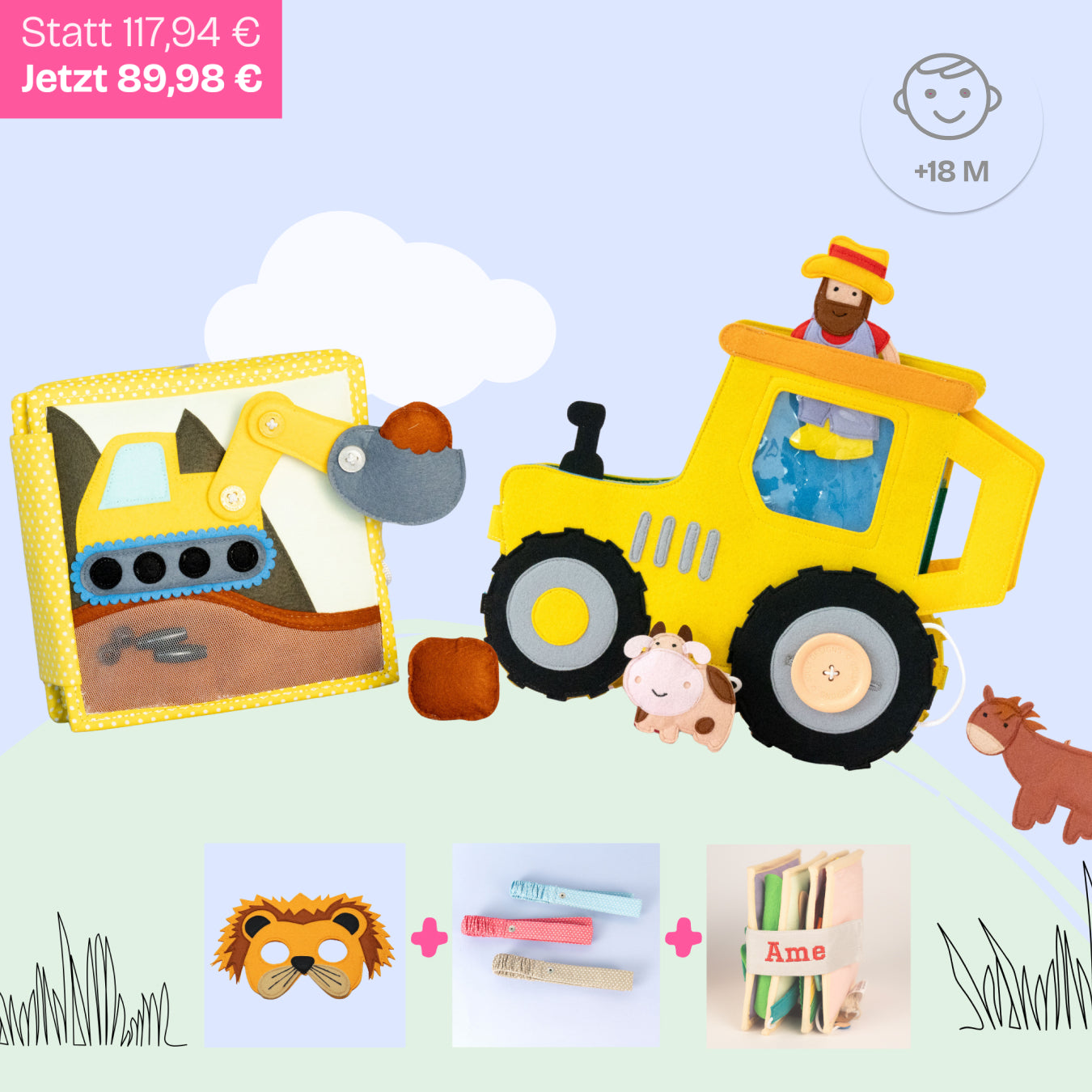 Rencontre entre tracteur et excavatrice !