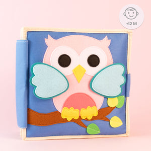 Pastel young owl- 6 Pages Quiet Book