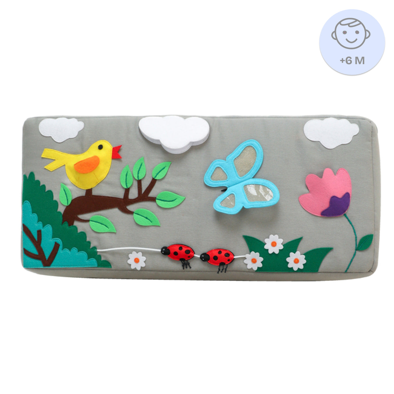 Activity cushions bee and butterfly
